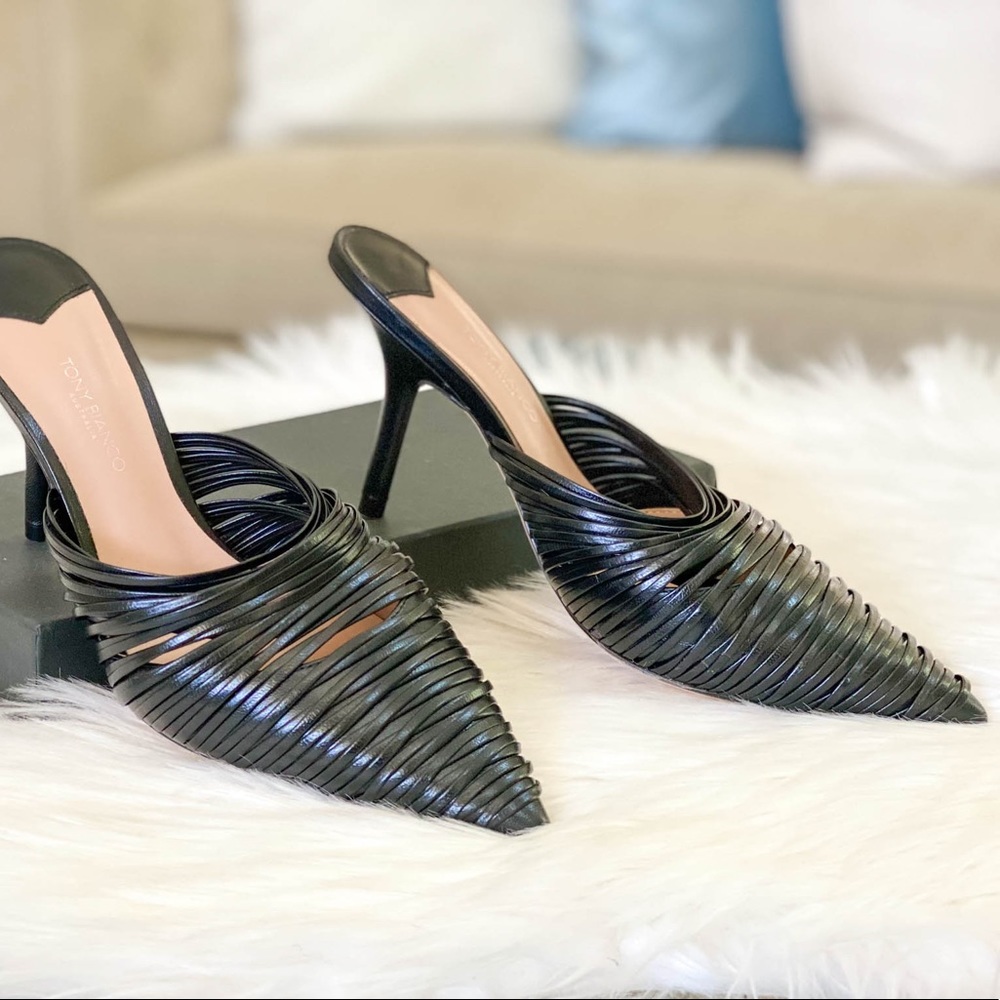Tony Bianco multi-strap slip-on pumps